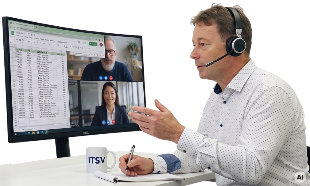 Stefan Vesenmeier im Videogespräch mit Kunden.